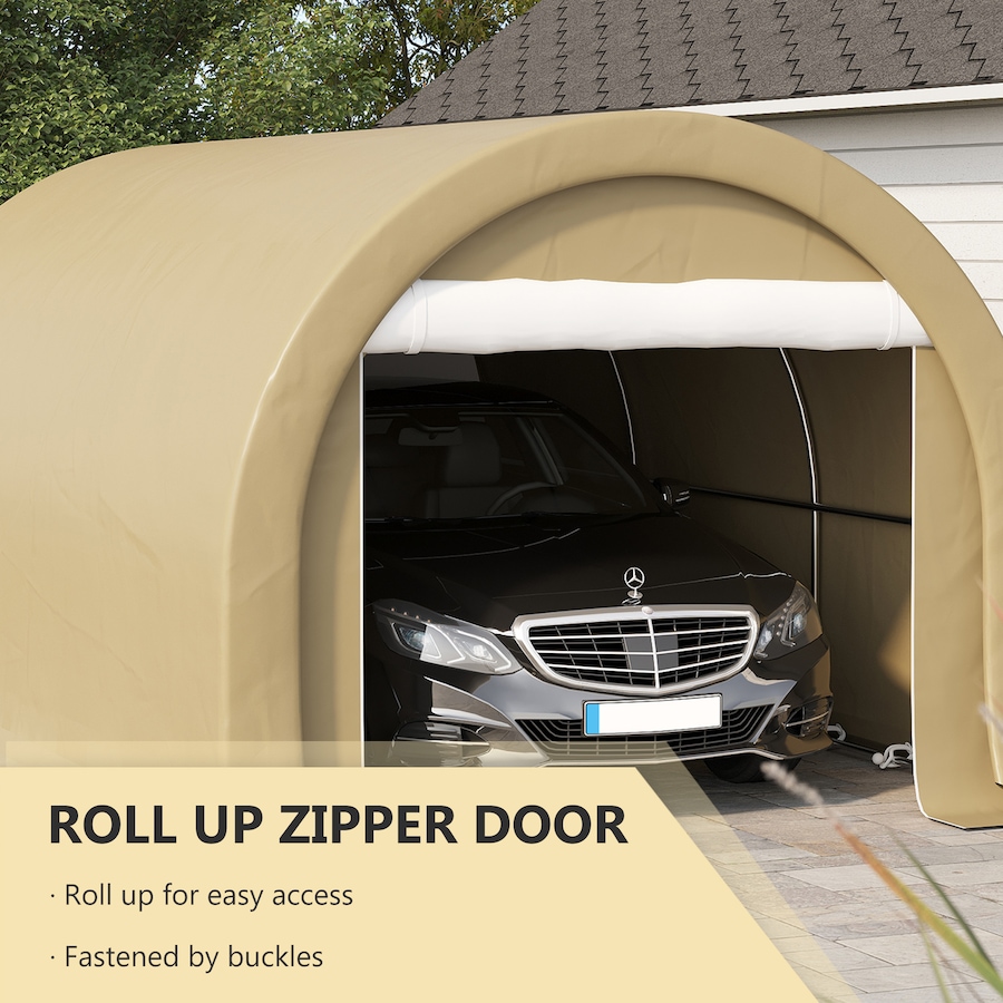 Image 923129_ALTMORE5.jpg, Product 923-129 / Price $349.99, Outsunny 10' x 16' Carport Storage Tent Anti-UV PE Portable Garage, Beige from Outsunny on TSC.ca's Home & Garden department