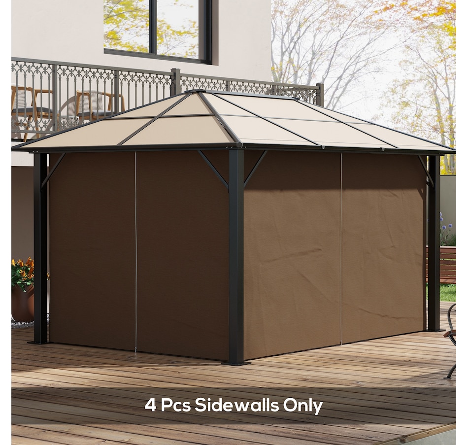 Image 923130_ALTMORE1.jpg, Product 923-130 / Price $84.99, Outsunny 10' x 13' Universal Gazebo Curtains, 4 Panels, Dark Brown from Outsunny on TSC.ca's Home & Garden department