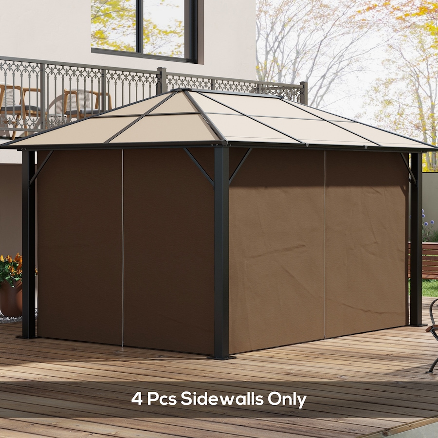 Image 923130_ALTMORE1.jpg, Product 923-130 / Price $74.99, Outsunny 10' x 13' Universal Gazebo Curtains, 4 Panels, Dark Brown from Outsunny on TSC.ca's Home & Garden department