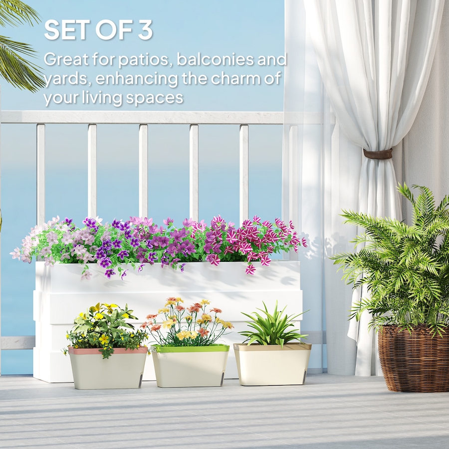 Image 923131_ALTMORE3.jpg, Product 923-131 / Price $31.99, Outsunny 3 Pack Self Watering Planter Box, Outdoor Flower Pots for Herbs from Outsunny on TSC.ca's Home & Garden department