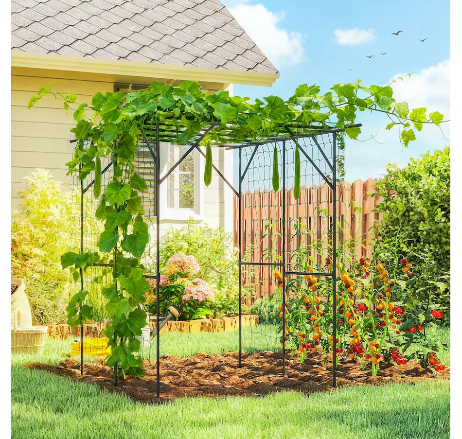 Image 923132_ALTMORE8.jpg, Product 923-132 / Price $89.99, Outsunny 6.4FT Tall Garden Arch Trellis, Plant Support Trellis Archway from Outsunny on TSC.ca's Home & Garden department