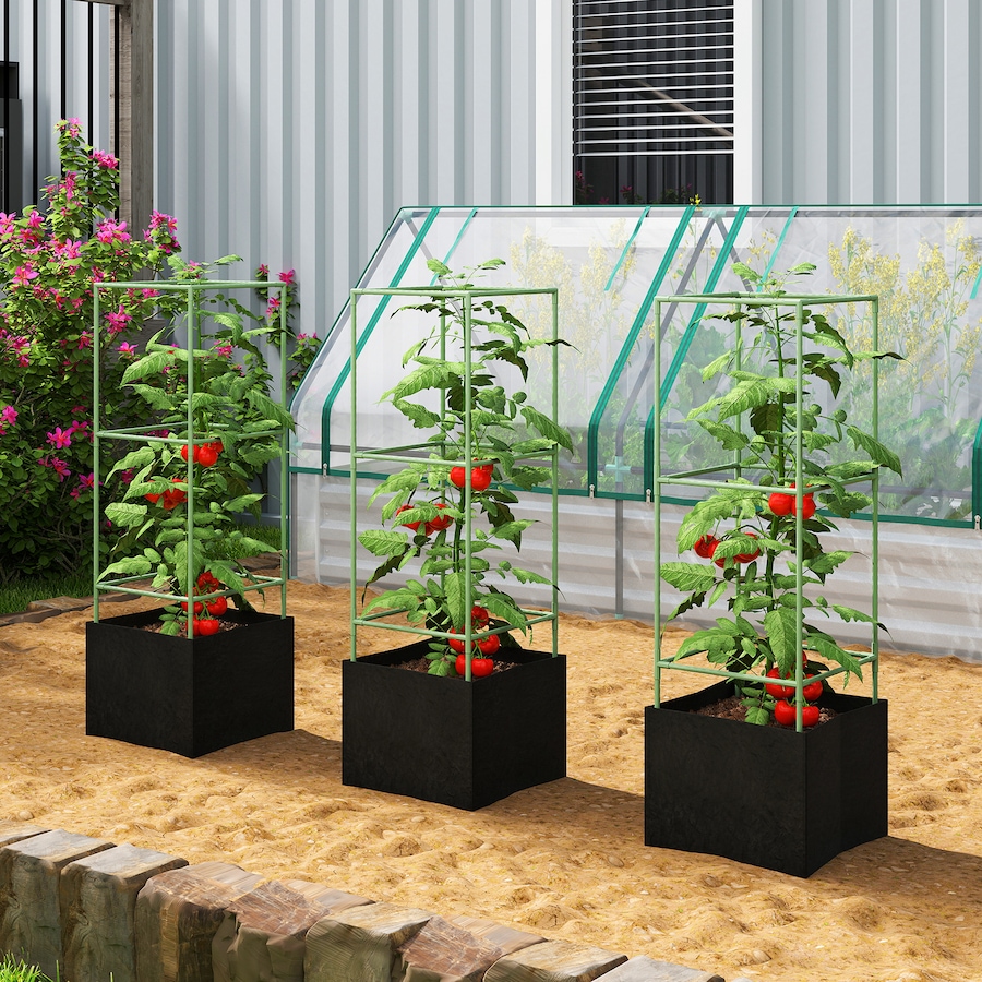 Image 923133_ALTMORE1.jpg, Product 923-133 / Price $49.99, Outsunny 3 Packs Tomato Cages with 13.5 Gallon Grow Bags from Outsunny on TSC.ca's Home & Garden department