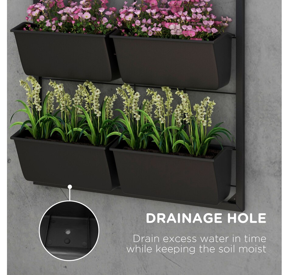 Image 923135_ALTMORE5.jpg, Product 923-135 / Price $80.99, Outsunny 3-Tier Wall Planter with 6 Pots, Hanging Plant Holder from Outsunny on TSC.ca's Home & Garden department