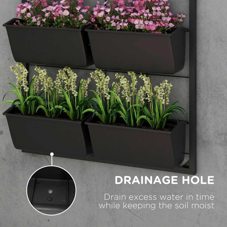Image 923135_ALTMORE5.jpg, Product 923-135 / Price $66.99, Outsunny 3-Tier Wall Planter with 6 Pots, Hanging Plant Holder from Outsunny on TSC.ca's Home & Garden department