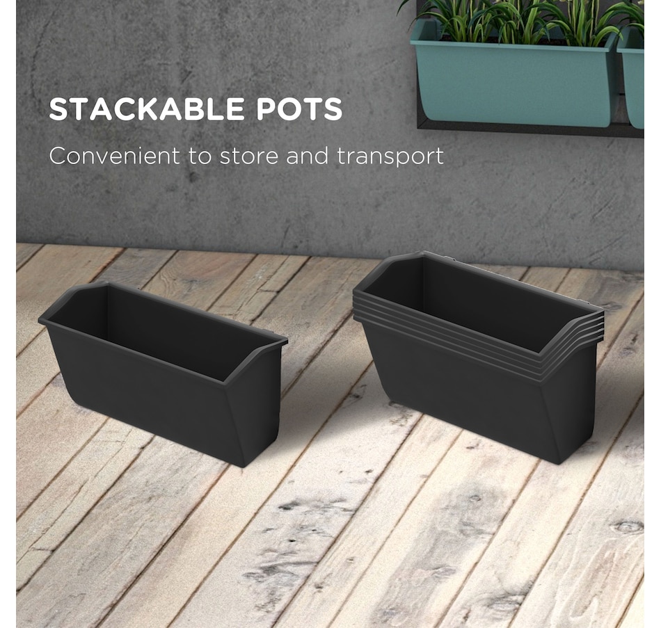 Image 923135_ALTMORE6.jpg, Product 923-135 / Price $80.99, Outsunny 3-Tier Wall Planter with 6 Pots, Hanging Plant Holder from Outsunny on TSC.ca's Home & Garden department