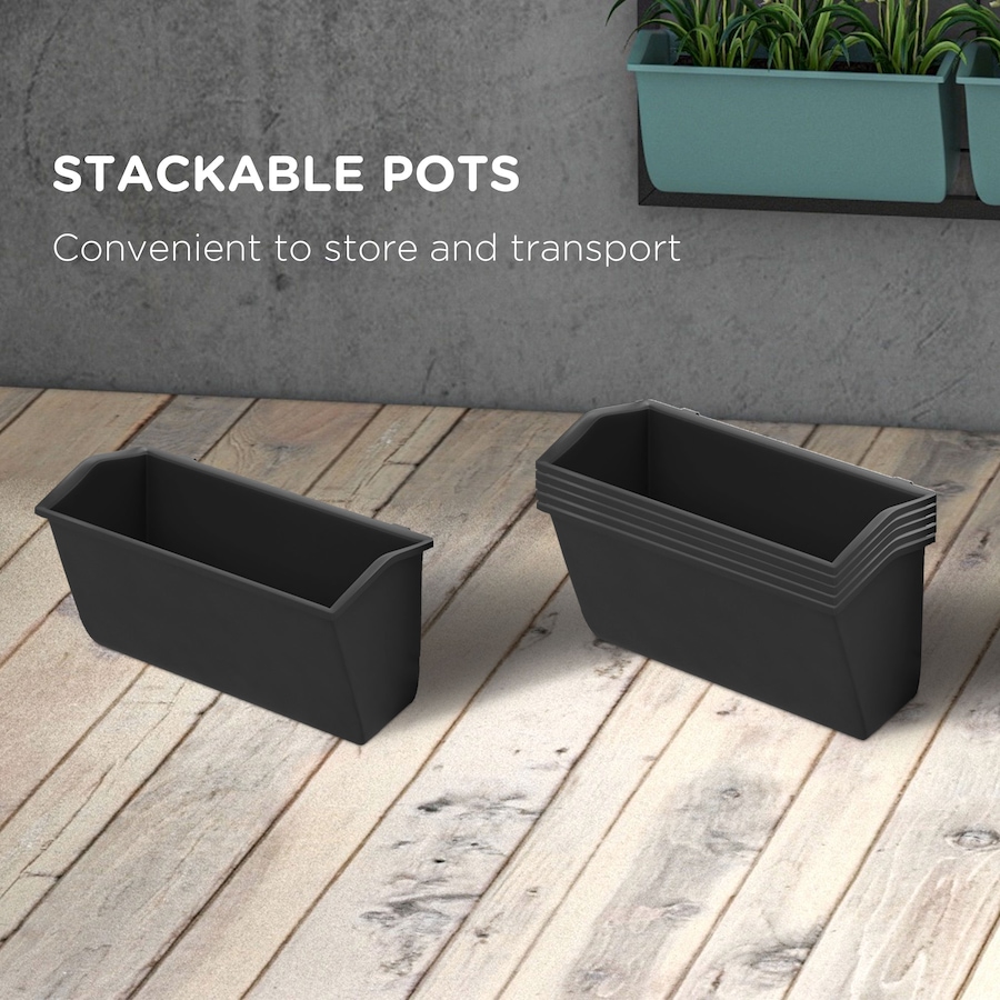 Image 923135_ALTMORE6.jpg, Product 923-135 / Price $66.99, Outsunny 3-Tier Wall Planter with 6 Pots, Hanging Plant Holder from Outsunny on TSC.ca's Home & Garden department