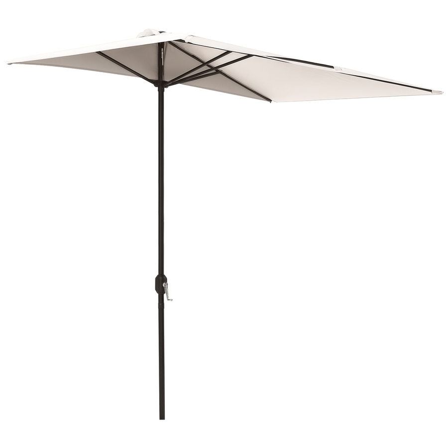Image 923139.png, Product 923-139 / Price $79.99, Outsunny 8ft Half Umbrella Outdoor Balcony Parasol w/ 5 Ribs Cream from Outsunny on TSC.ca's Home & Garden department