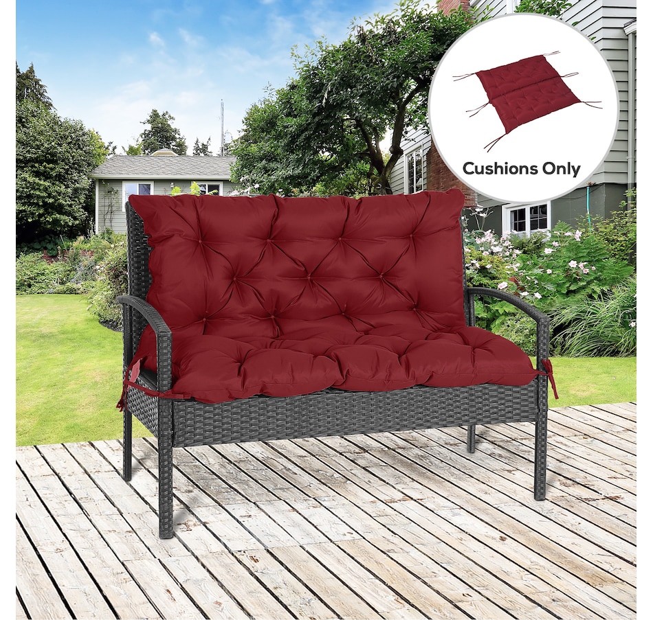 Image 923143_ALTMORE1.jpg, Product 923-143 / Price $56.99, Outsunny Garden Bench Cushion with Backrest, Non-Slip 2 Seater Soft Pad from Outsunny on TSC.ca's Home & Garden department