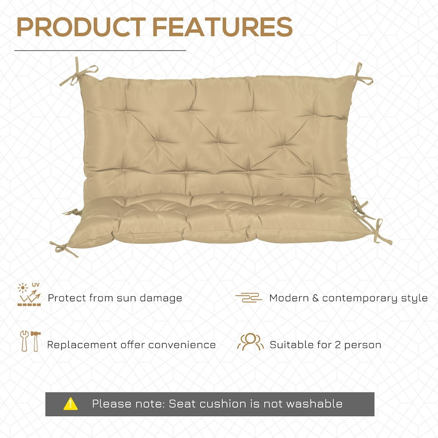 Image 923145_ALTMORE4.jpg, Product 923-145 / Price $57.99, Outsunny Garden Bench Cushion with Backrest, Non-Slip 2 Seater Soft Pad from Outsunny on TSC.ca's Home & Garden department