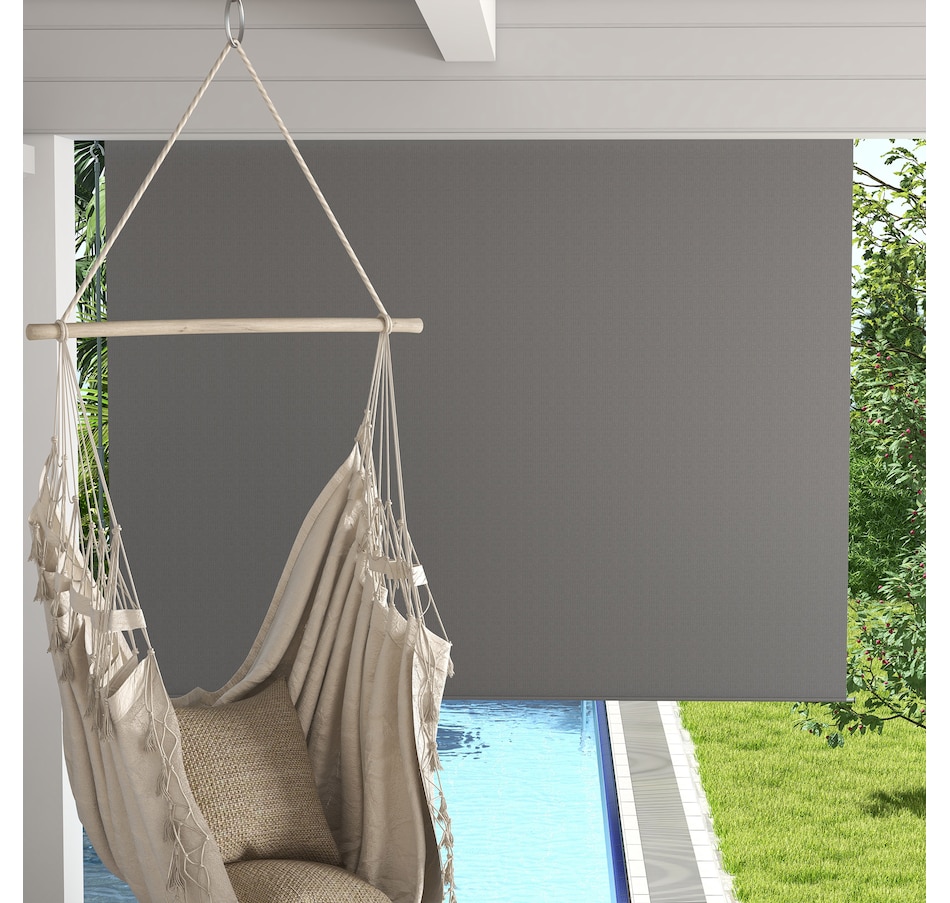 Image 923157_ALTMORE7.jpg, Product 923-157 / Price $139.99, Outsunny Outdoor Roller Shade, 8' x 6' Patio Door Blinds, Light Grey from Outsunny on TSC.ca's Home & Garden department