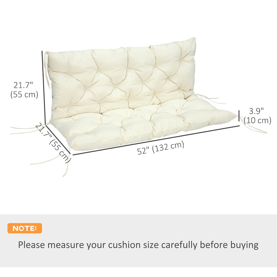 Image 923158_ALTMORE2.jpg, Product 923-158 / Price $69.99, Outsunny 2 Seater Garden Bench Cushions, 3.9 Inch Thick Outdoor Soft Pad from Outsunny on TSC.ca's Home & Garden department