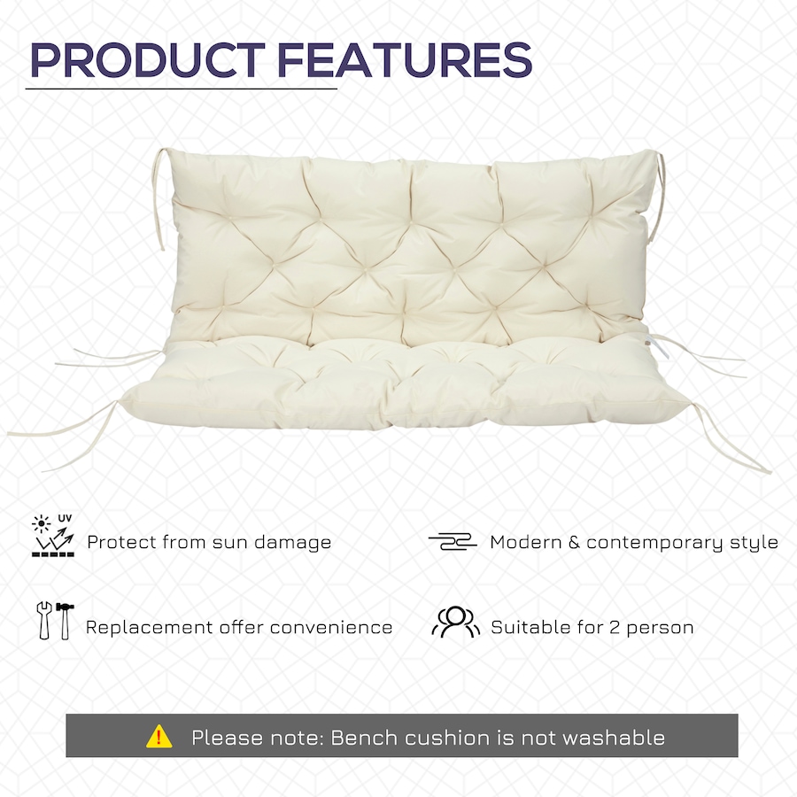Image 923158_ALTMORE4.jpg, Product 923-158 / Price $69.99, Outsunny 2 Seater Garden Bench Cushions, 3.9 Inch Thick Outdoor Soft Pad from Outsunny on TSC.ca's Home & Garden department