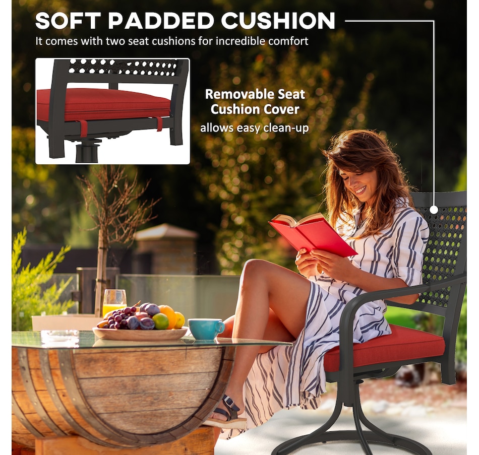 Image 923160_ALTMORE4.jpg, Product 923-160 / Price $269.99, Outsunny 2 Pieces Patio Swivel Chairs with Cushion from Outsunny on TSC.ca's Home & Garden department