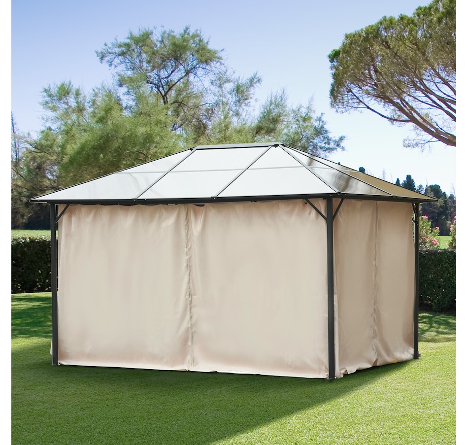 Image 923165_ALTMORE1.jpg, Product 923-165 / Price $94.99, Outsunny 10' x 13' Universal Gazebo Curtains, 4 Panels, Beige from Outsunny on TSC.ca's Home & Garden department