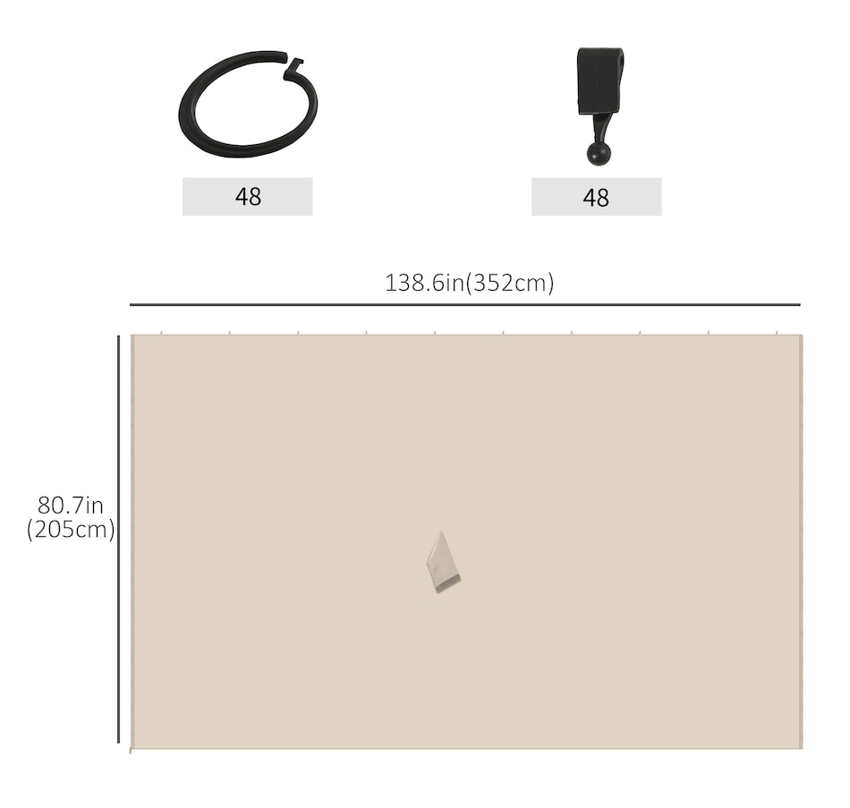 Image 923165_ALTMORE2.jpg, Product 923-165 / Price $94.99, Outsunny 10' x 13' Universal Gazebo Curtains, 4 Panels, Beige from Outsunny on TSC.ca's Home & Garden department