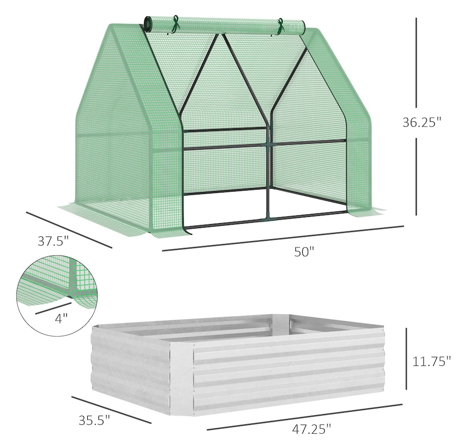 Image 923172_ALTMORE10.jpg, Product 923-172 / Price $72.99, Outsunny Greenhouse with Raised Garden Bed from Outsunny on TSC.ca's Home & Garden department
