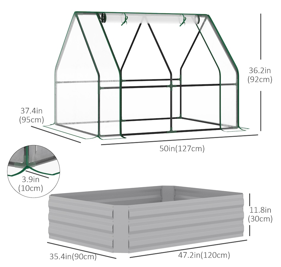 Image 923172_ALTMORE2.jpg, Product 923-172 / Price $72.99, Outsunny Greenhouse with Raised Garden Bed from Outsunny on TSC.ca's Home & Garden department