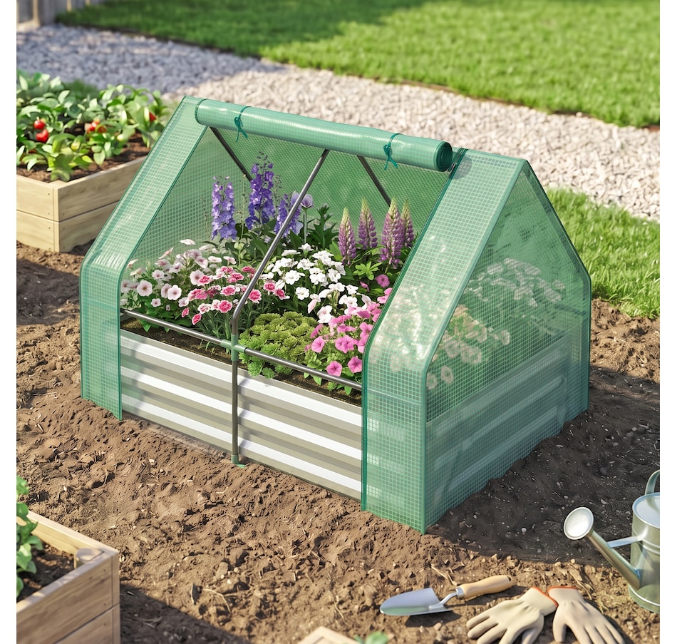 Image 923172_ALTMORE32.jpg, Product 923-172 / Price $72.99, Outsunny Greenhouse with Raised Garden Bed from Outsunny on TSC.ca's Home & Garden department