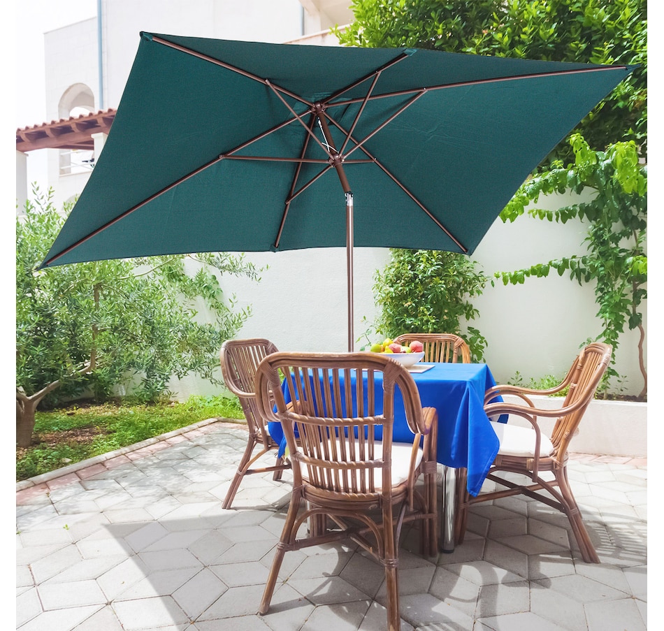 Image 923183_ALTMORE1.jpg, Product 923-183 / Price $84.99, Outsunny Patio Umbrella Garden Market Parasol with Crank Dark Green from Outsunny on TSC.ca's Home & Garden department