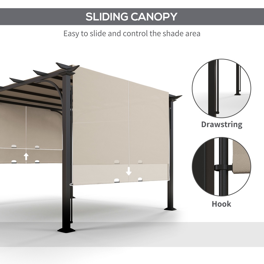 Image 923185_ALTMORE4.jpg, Product 923-185 / Price $319.99, Outsunny 10' x 10' Outdoor Pergola Patio Gazebo Canopy, Beige from Outsunny on TSC.ca's Home & Garden department