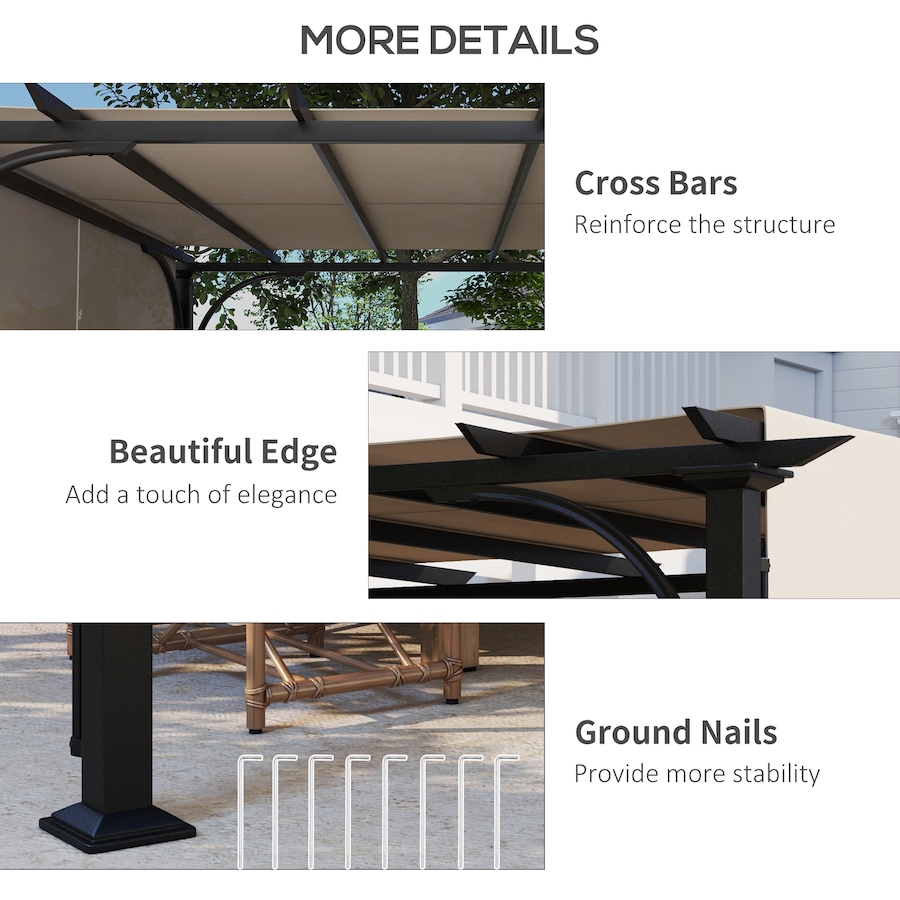Image 923185_ALTMORE5.jpg, Product 923-185 / Price $319.99, Outsunny 10' x 10' Outdoor Pergola Patio Gazebo Canopy, Beige from Outsunny on TSC.ca's Home & Garden department
