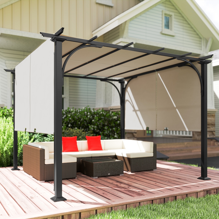 Image 923185_ALTMORE8.jpg, Product 923-185 / Price $319.99, Outsunny 10' x 10' Outdoor Pergola Patio Gazebo Canopy, Beige from Outsunny on TSC.ca's Home & Garden department