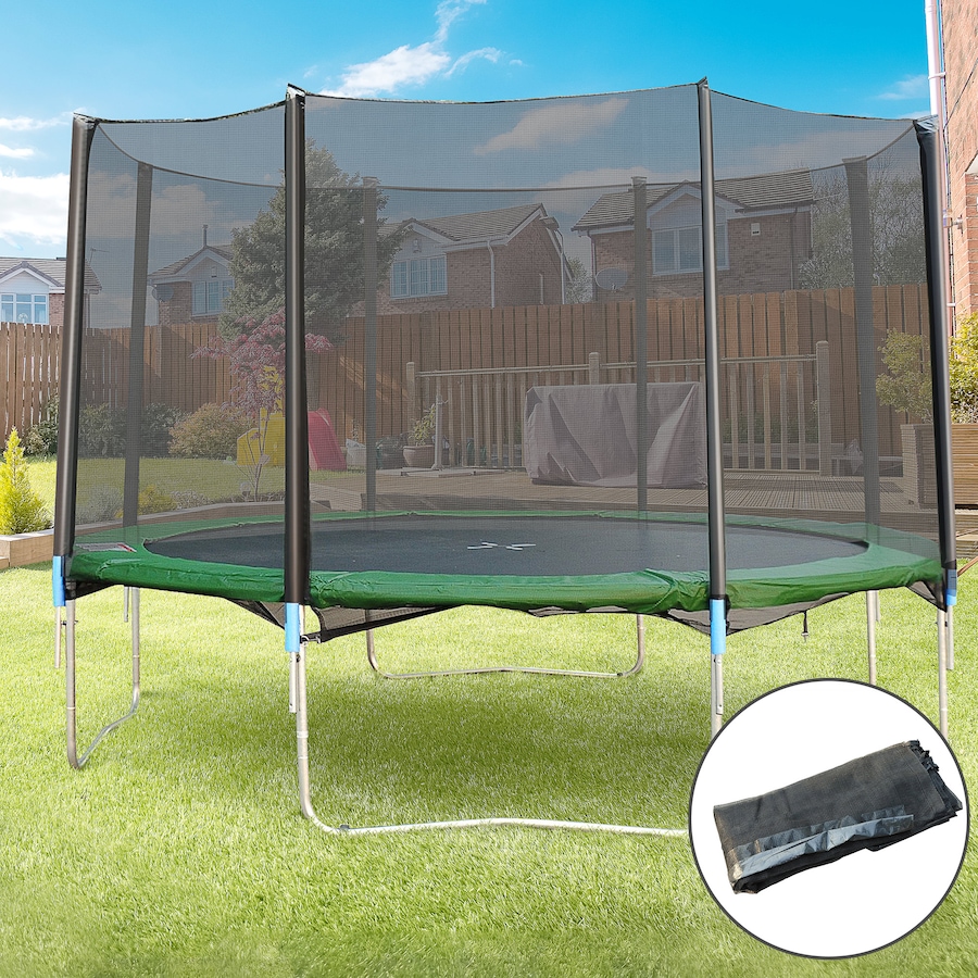 Image 923187_ALTMORE1.jpg, Product 923-187 / Price $64.99, Aosom 14' Round Trampoline Enclosure Bounce Safety Net Replacement Black from HOMCOM on TSC.ca's Health & Fitness department