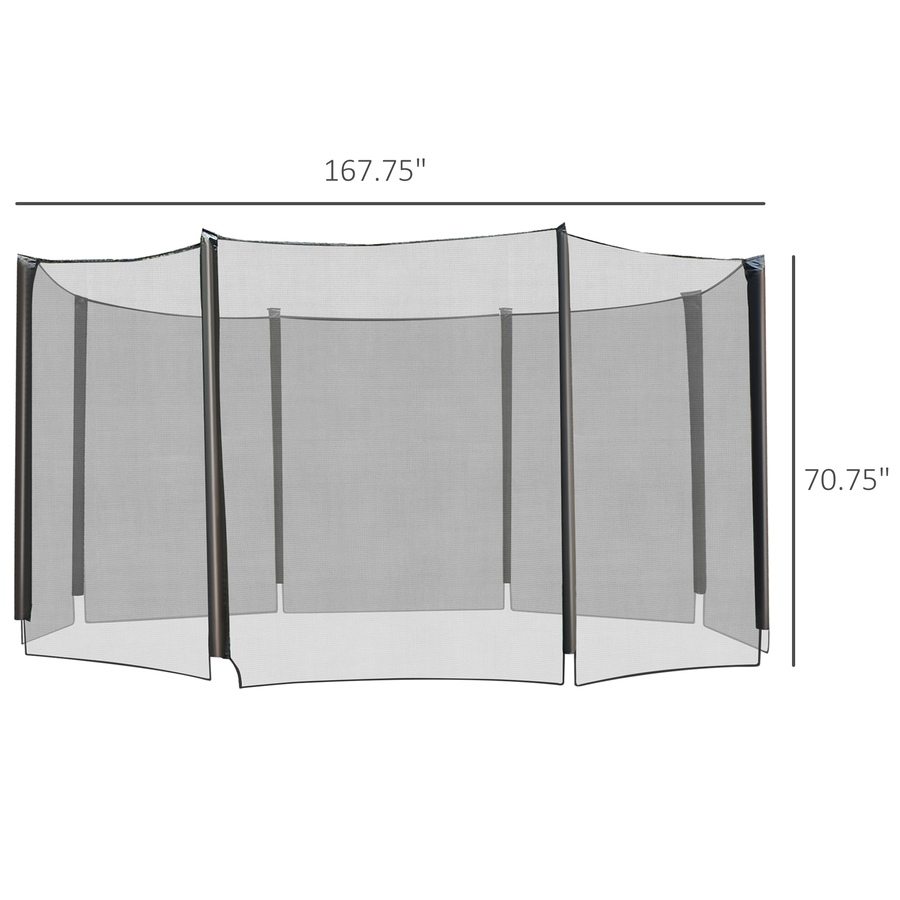 Image 923187_ALTMORE2.jpg, Product 923-187 / Price $64.99, Aosom 14' Round Trampoline Enclosure Bounce Safety Net Replacement Black from HOMCOM on TSC.ca's Health & Fitness department