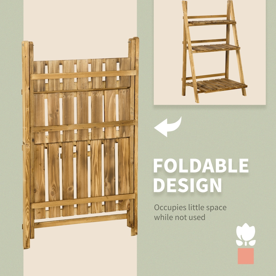 Image 923197_ALTMORE5.jpg, Product 923-197 / Price $58.99, Outsunny Outdoor Plant Stand, 3-Tier Wooden Foldable Flower Stand from Outsunny on TSC.ca's Home & Garden department