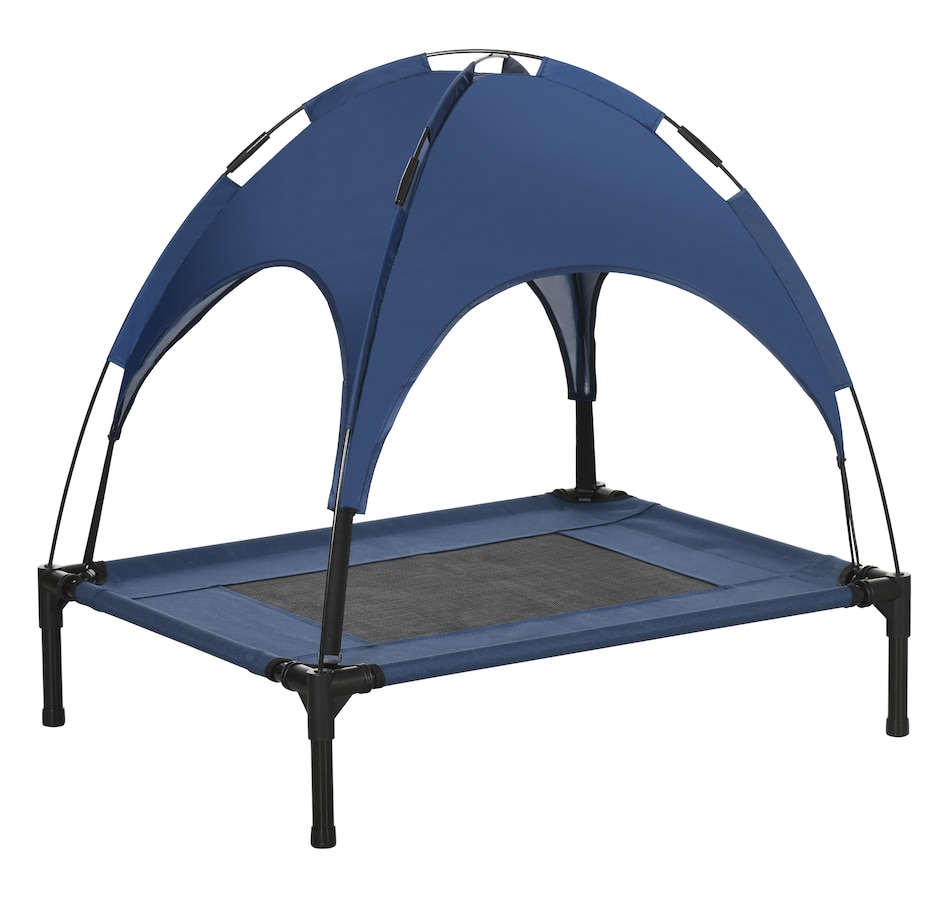 Image 923247.jpg, Product 923-247 / Price $49.99, PawHut Elevated Cooling Pet Bed with Canopy for Medium-Sized Dogs Dark Blue from PawHut on TSC.ca's Home & Garden department