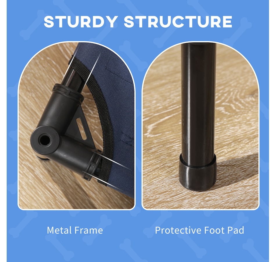 Image 923247_ALTMORE7.jpg, Product 923-247 / Price $49.99, PawHut Elevated Cooling Pet Bed with Canopy for Medium-Sized Dogs Dark Blue from PawHut on TSC.ca's Home & Garden department