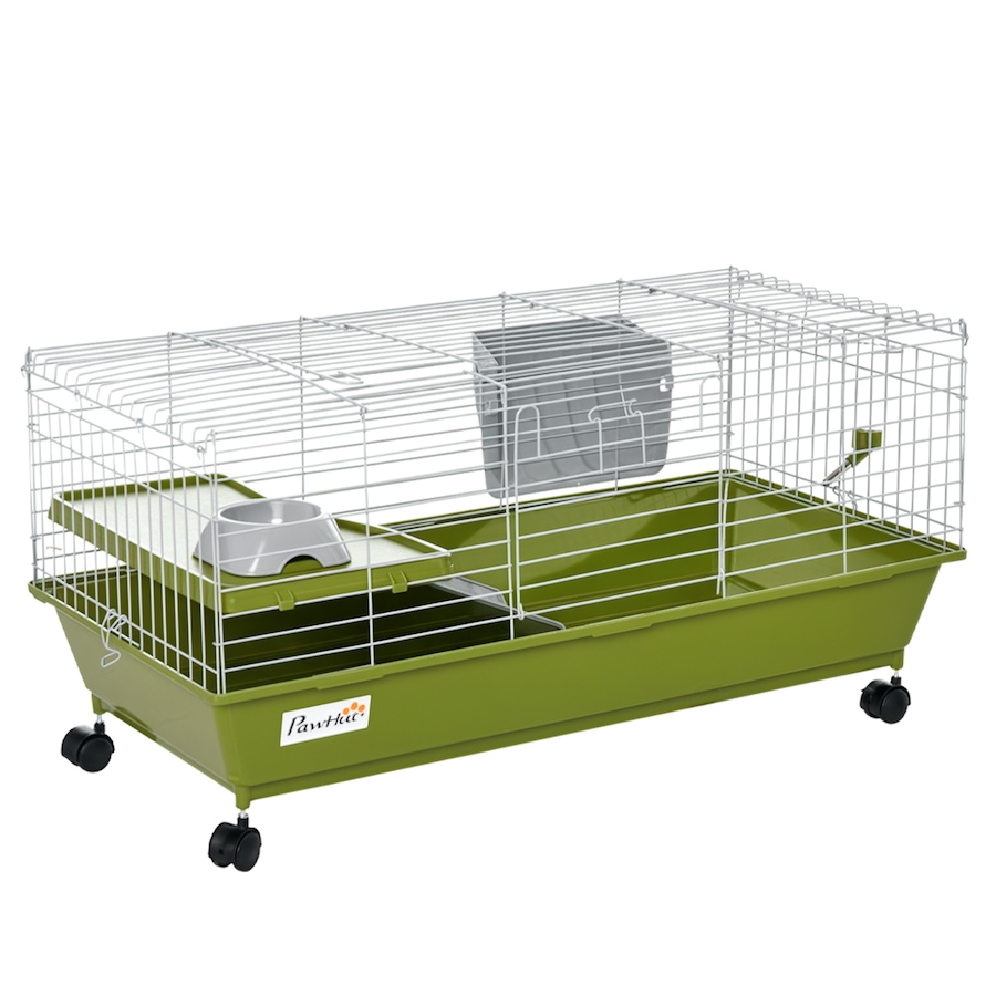 Image 923265.png, Product 923-265 / Price $99.00, PawHut Small Animal Cage with Food Dish, Water Bottle, Hay Feeder, Green from PawHut on TSC.ca's Home & Garden department