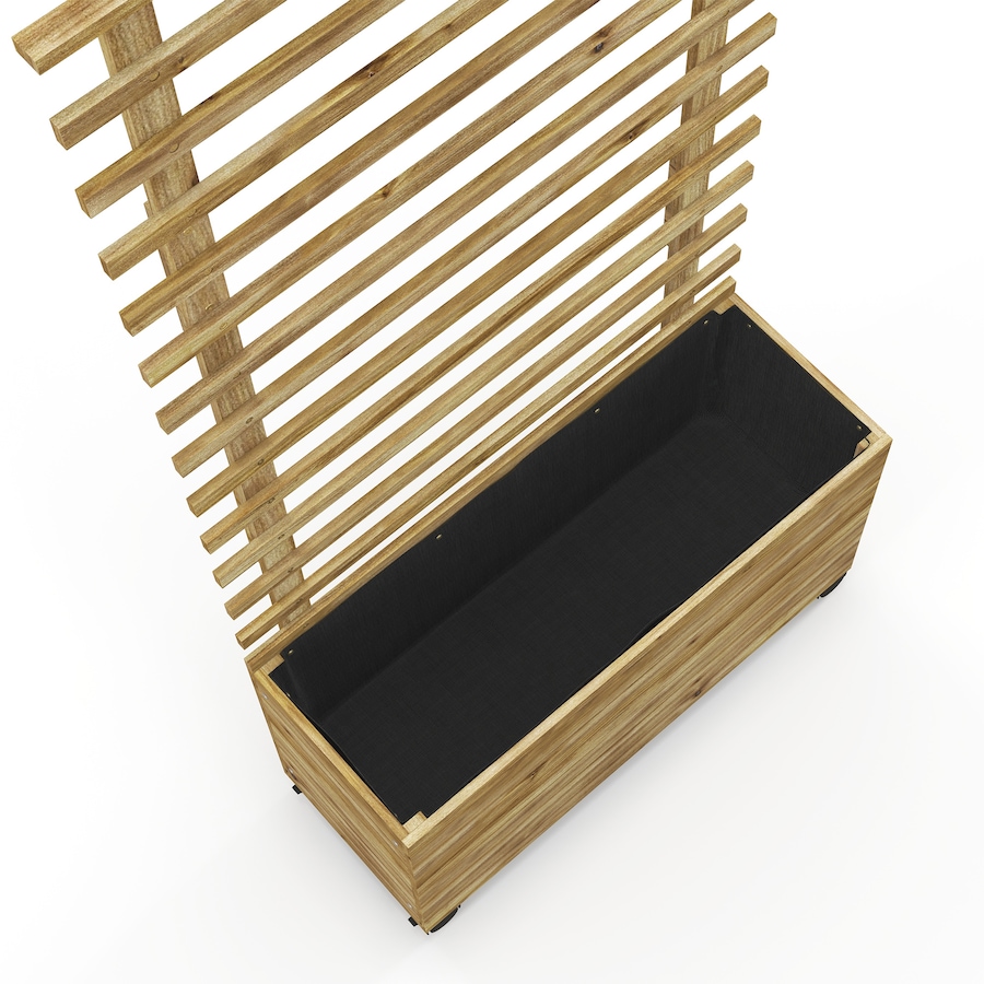 Image 923277_ALTMORE8.jpg, Product 923-277 / Price $99.99, Outsunny Wooden Planter with Trellis, Wheels, Raised Garden Bed, Natural from Outsunny on TSC.ca's Home & Garden department