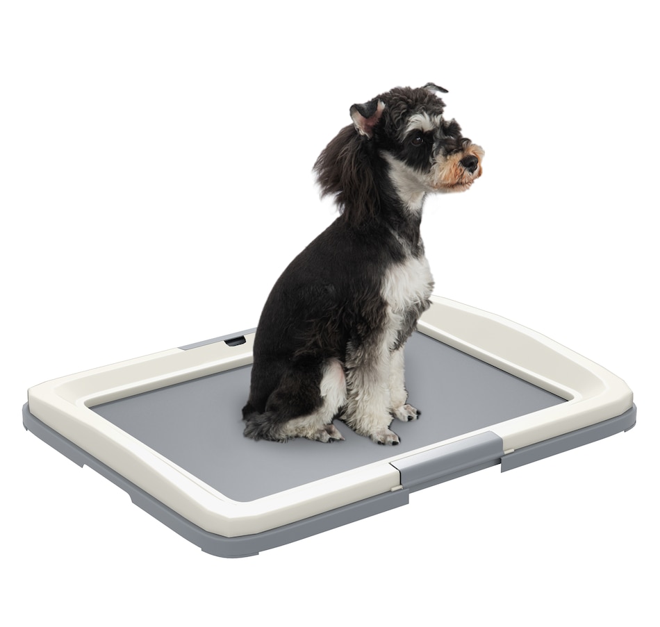 Image 923291.jpg, Product 923-291 / Price $42.99, PawHut Pee Pad Holder, 25" x 19" Dog Potty Tray for Indoor Outdoor, Grey from PawHut on TSC.ca's Home & Garden department
