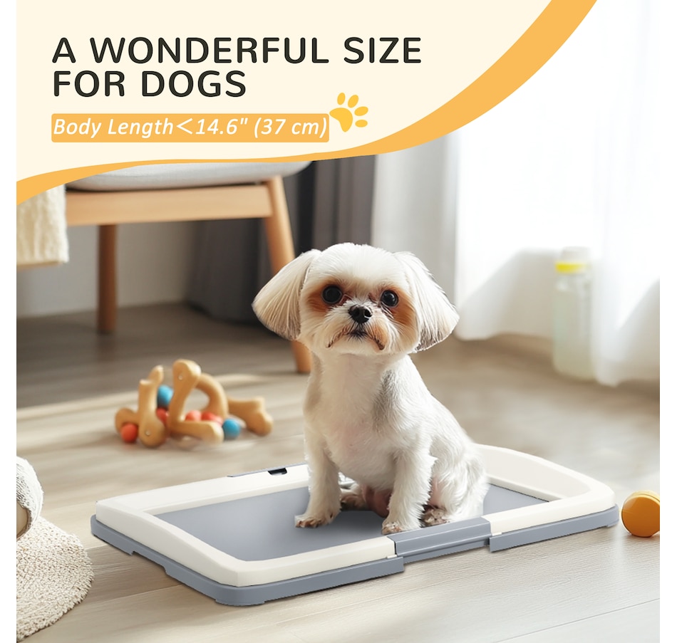 Image 923291_ALTMORE5.jpg, Product 923-291 / Price $42.99, PawHut Pee Pad Holder, 25" x 19" Dog Potty Tray for Indoor Outdoor, Grey from PawHut on TSC.ca's Home & Garden department