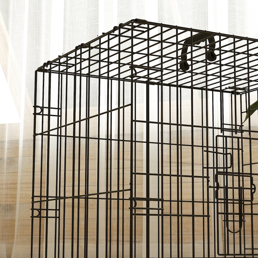 Image 923293_ALTMORE8.jpg, Product 923-293 / Price $59.99, PawHut 24" Dog Crate, Folding Metal Dog Kennel with 2 Doors, Tray, Cushion from PawHut on TSC.ca's Home & Garden department