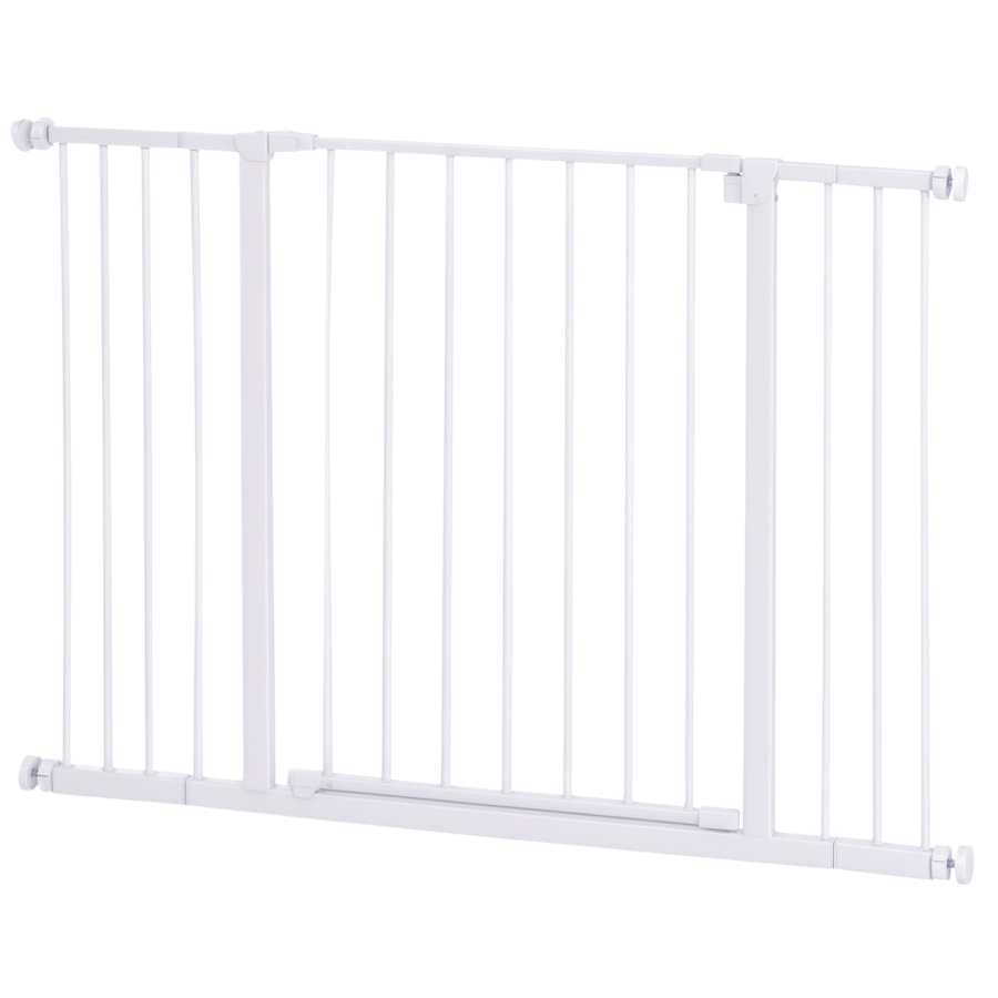 Image 923308.png, Product 923-308 / Price $69.99, PawHut Pressure Fitted Pet Dog Safety Gate Metal Fence 29.9'' Tall, White from PawHut on TSC.ca's Home & Garden department
