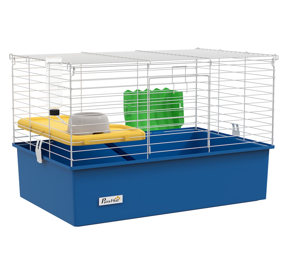 Image 923319.jpg, Product 923-319 / Price $67.99, PawHut 18.5" Small Animal Cage with Water Bottle, Food Dish, Ramp, Blue from PawHut on TSC.ca's Home & Garden department
