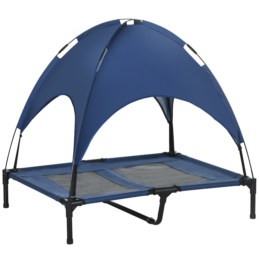 Image 923369.jpg, Product 923-369 / Price $54.99, PawHut Elevated Cooling Pet Bed Portable Raised Dog Cot with Canopy, Blue from PawHut on TSC.ca's Home & Garden department