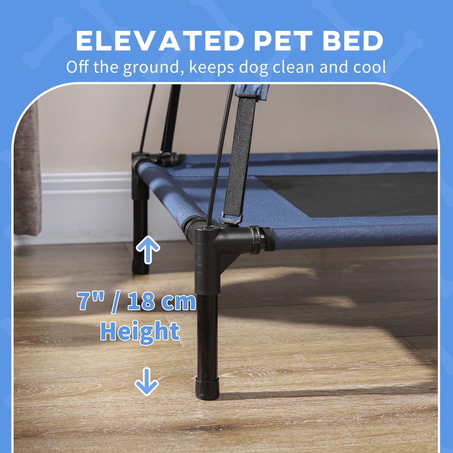 Image 923369_ALTMORE6.jpg, Product 923-369 / Price $54.99, PawHut Elevated Cooling Pet Bed Portable Raised Dog Cot with Canopy, Blue from PawHut on TSC.ca's Home & Garden department