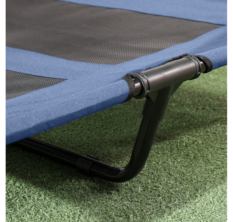 Image 923369_ALTMORE8.jpg, Product 923-369 / Price $58.99, PawHut Elevated Cooling Pet Bed Portable Raised Dog Cot with Canopy, Blue from PawHut on TSC.ca's Home & Garden department