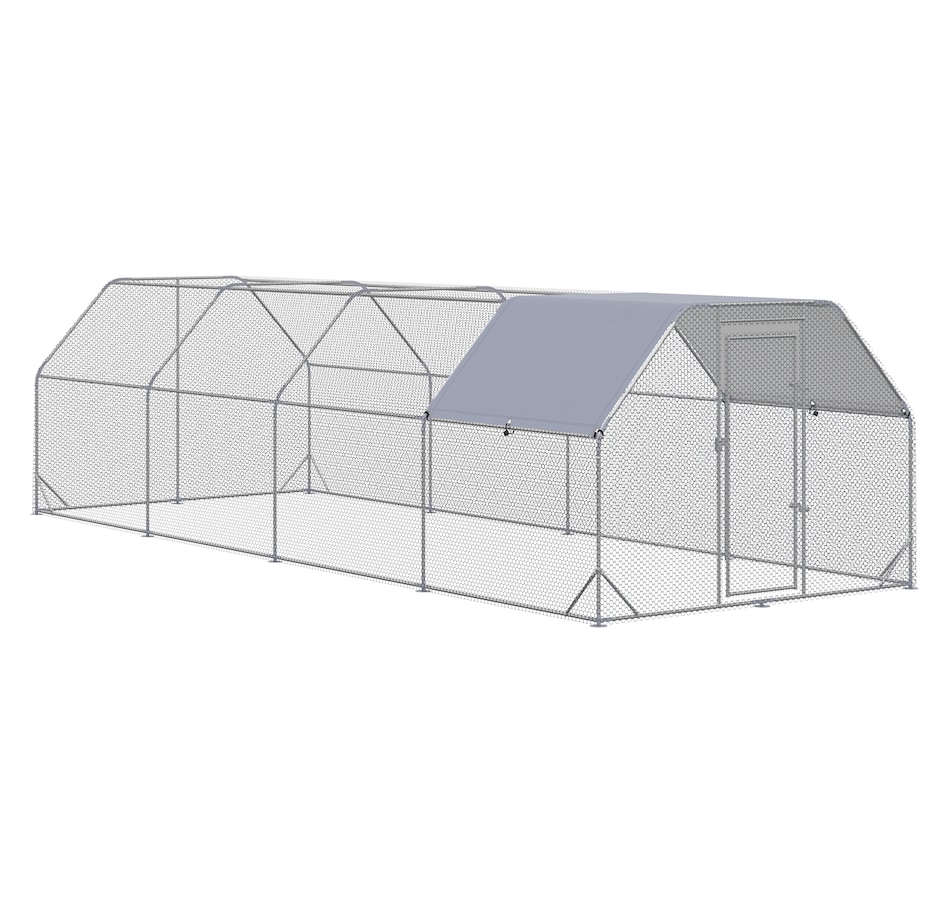 Image 923408.jpg, Product 923-408 / Price $449.99, PawHut Metal Chicken Coop for 20-25 Chickens, Walk In Chicken Run with Roof from PawHut on TSC.ca's Home & Garden department