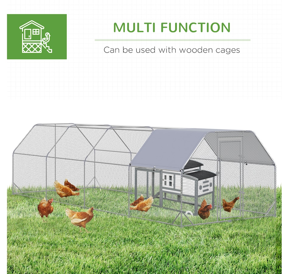 Image 923408_ALTMORE5.jpg, Product 923-408 / Price $449.99, PawHut Metal Chicken Coop for 20-25 Chickens, Walk In Chicken Run with Roof from PawHut on TSC.ca's Home & Garden department