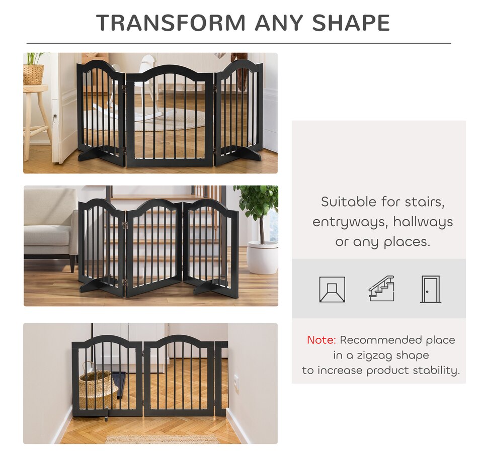 Image 923414_ALTMORE7.jpg, Product 923-414 / Price $79.99, PawHut 24"H Foldable Dog Gate, 3 Panels Freestanding Pet Gate Barriers from PawHut on TSC.ca's Home & Garden department