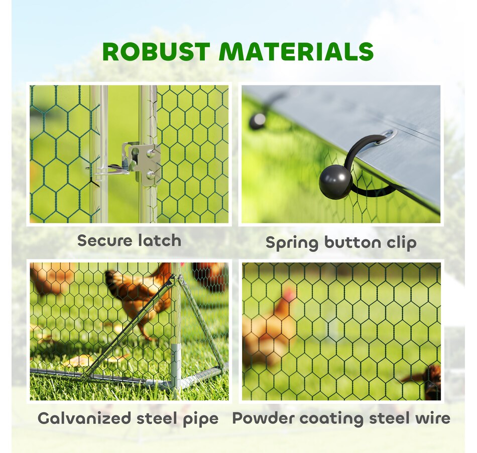 Image 923416_ALTMORE5.jpg, Product 923-416 / Price $452.99, PawHut Large Metal Chicken Coop with Waterproof Cover, 9.8 x 19.7 x 6.4 ft from PawHut on TSC.ca's Home & Garden department
