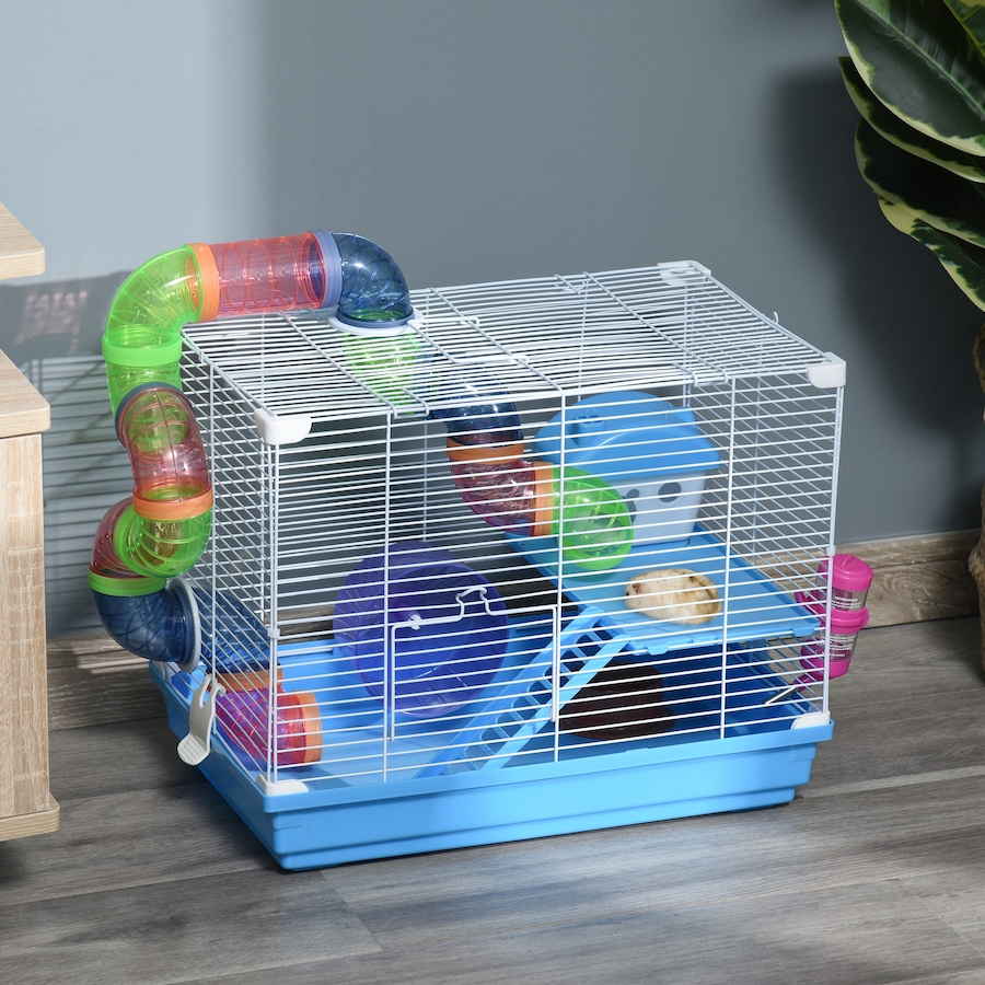 Image 923447_ALTMORE1.jpg, Product 923-447 / Price $51.99, PawHut 18" Large Hamster Cage, 2-Level Small Animal House, Blue from PawHut on TSC.ca's Home & Garden department