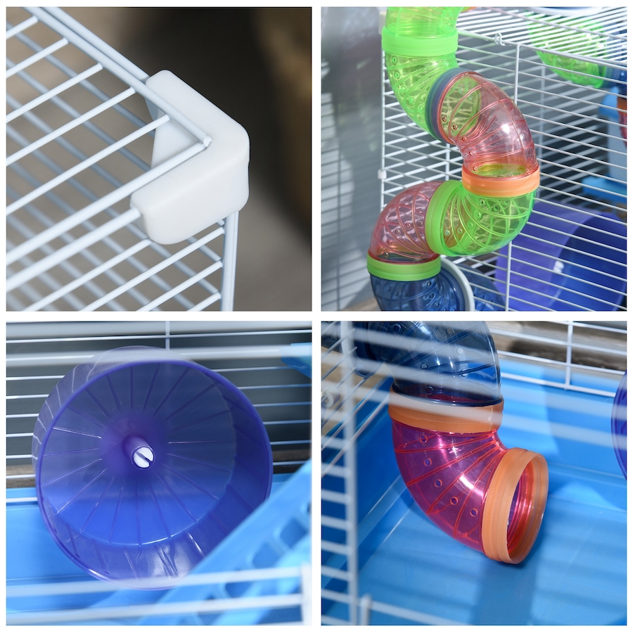 Image 923447_ALTMORE7.jpg, Product 923-447 / Price $51.99, PawHut 18" Large Hamster Cage, 2-Level Small Animal House, Blue from PawHut on TSC.ca's Home & Garden department