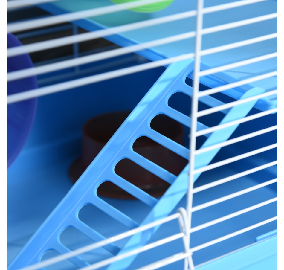 Image 923447_ALTMORE8.jpg, Product 923-447 / Price $48.99, PawHut 18" Large Hamster Cage, 2-Level Small Animal House, Blue from PawHut on TSC.ca's Home & Garden department
