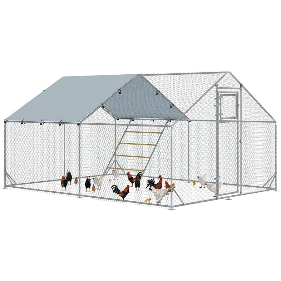 Image 923451.jpg, Product 923-451 / Price $306.99, PawHut Chicken Run, Large Metal Chicken Coop w/ Cover for 12-18 Chickens from PawHut on TSC.ca's Home & Garden department