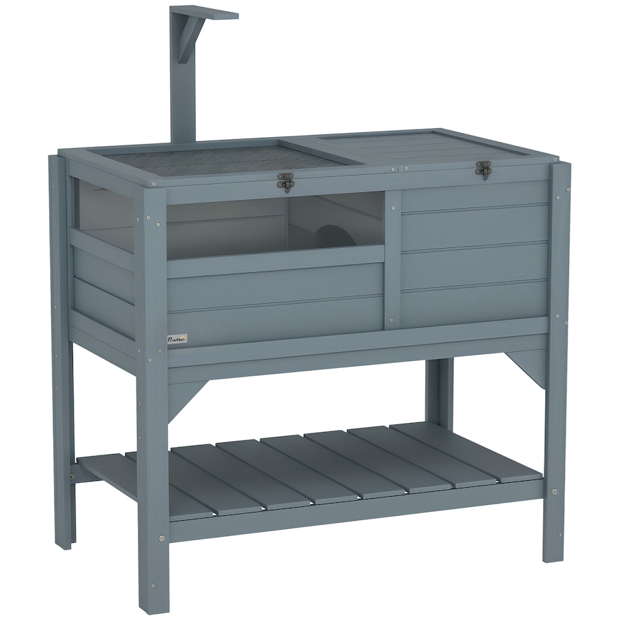 Image 923469.jpg, Product 923-469 / Price $137.99, PawHut Wooden Tortoise House Indoor W/ Shelf, Lamp Frame, Tray from PawHut on TSC.ca's Home & Garden department